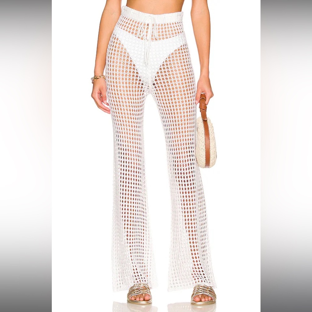 superdown Elektra Crochet Pant in White